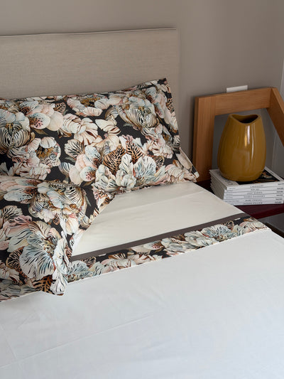 Completo Lenzuola Bordo Raso TIGER Letto Moreali Tessile Casa
