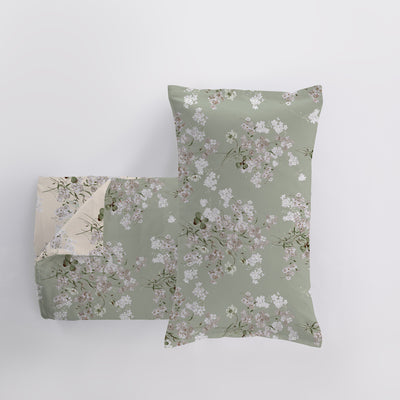 Parure Copripiumino Double Madapolam LES UNIQUES 2620 Letto Cogal Matrimoniale Verde