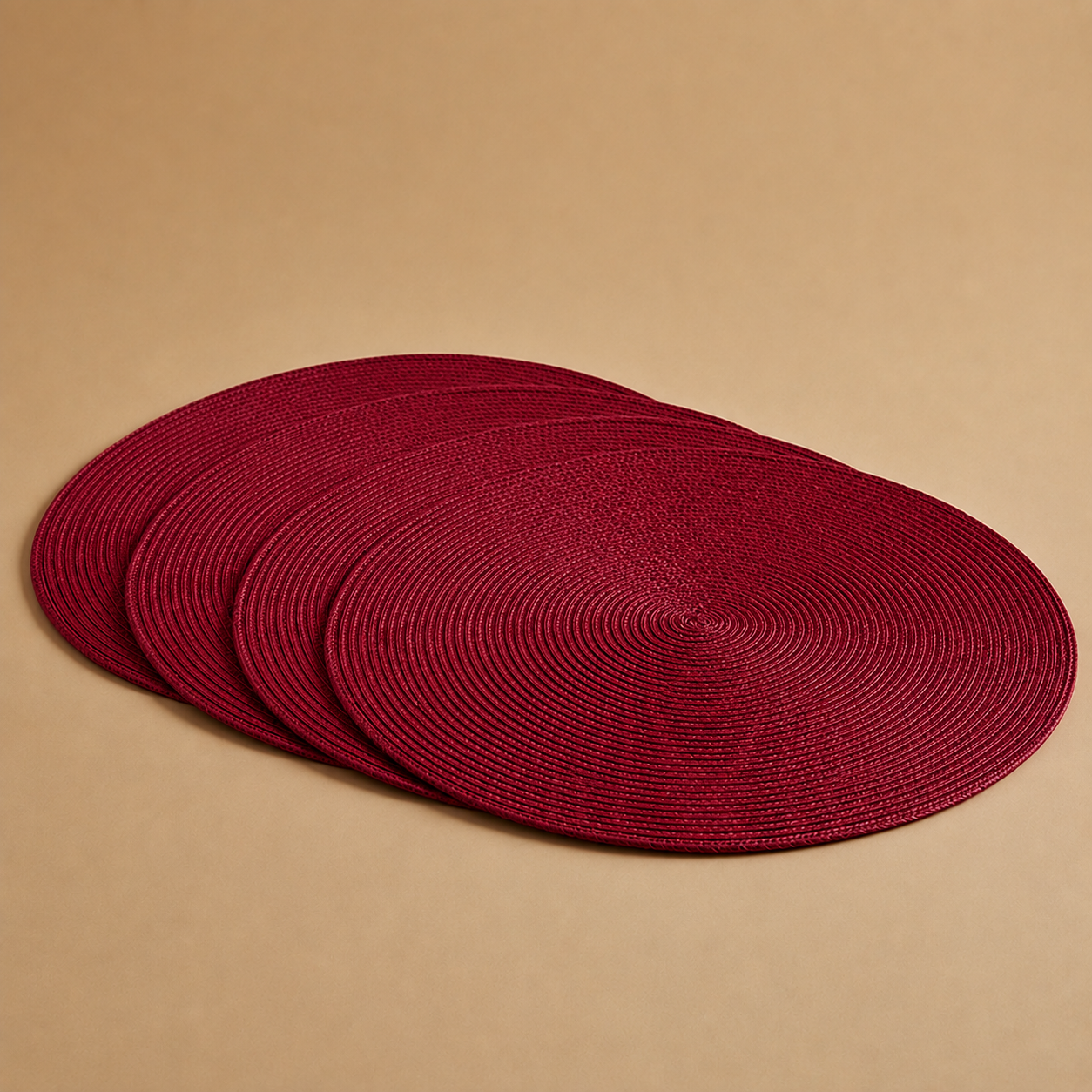 Set 4 Sottopiatti INTRECCIO Accessorio Moreali Tessile Casa Diametro 38 Bordeaux