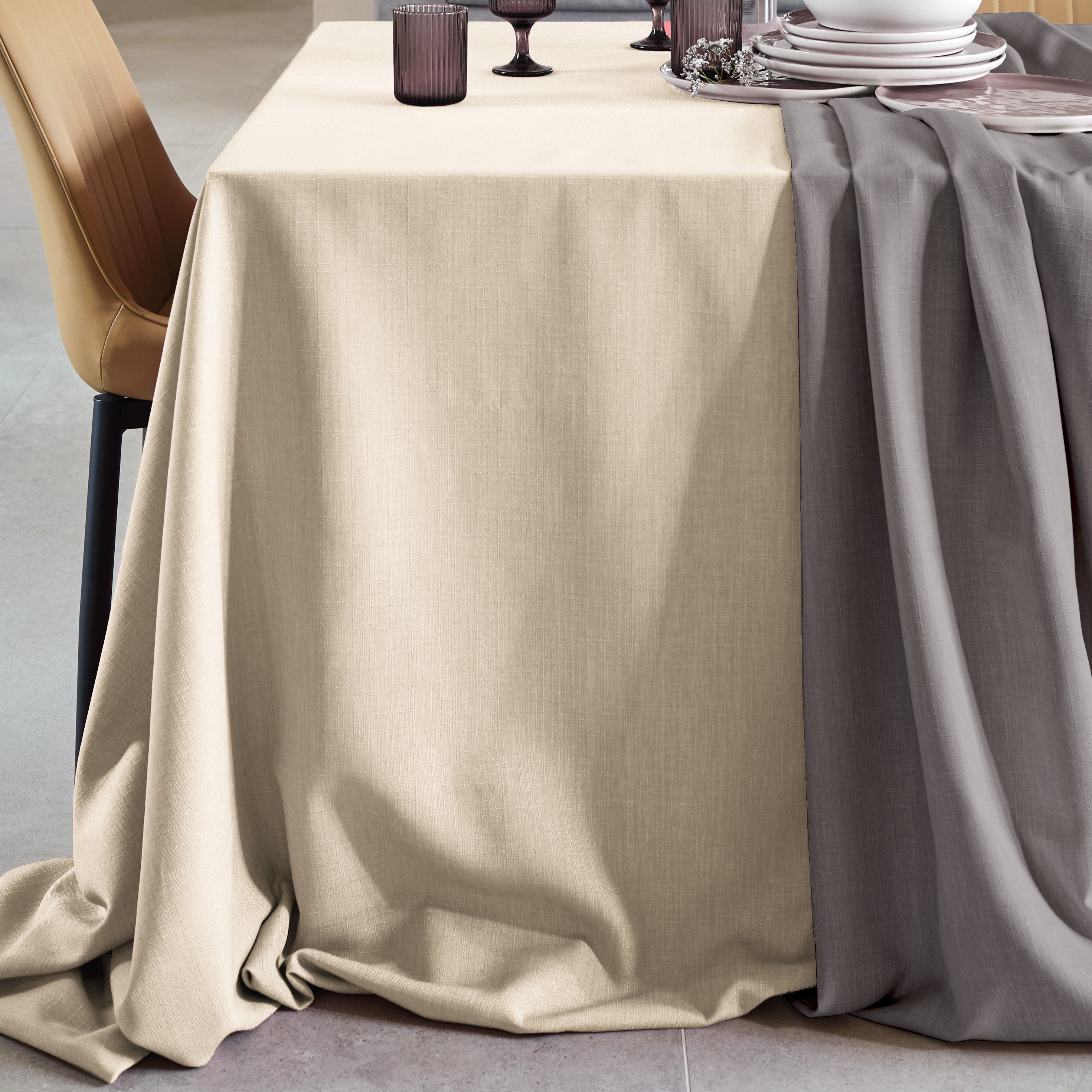 Tovaglia Antimacchia NO-STRESS Cucina Moreali Tessile Casa Runner 45x150 Panna