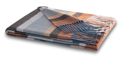 Plaid Sfrangiato Harmony Brown Made in Italy Soggiorno Borbo