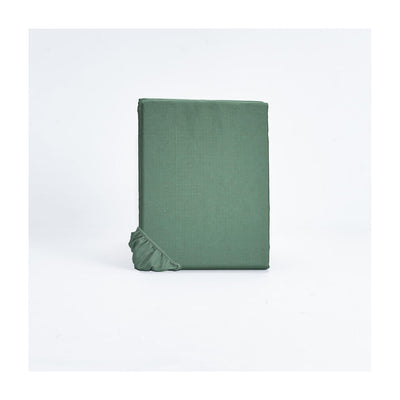 Sotto con Angoli Raso di Cotone Made in Italy Letto Moreali Tessile Casa Matrimoniale 160/180 x 200 Verde