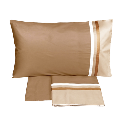 Completo Lenzuola Balza 3 Bordi Raso 300TC KUBRIC 60 Letto Fazzini