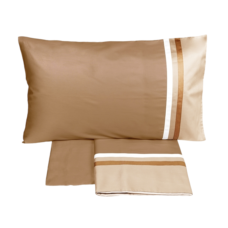Completo Lenzuola Balza 3 Bordi Raso 300TC KUBRIC 60 Letto Fazzini