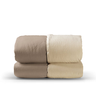 Trapunta MEDIA No-Stiro Double DUECENTO Letto Moreali Tessile Casa Matrimoniale 270 x 270 Tortora/Corda