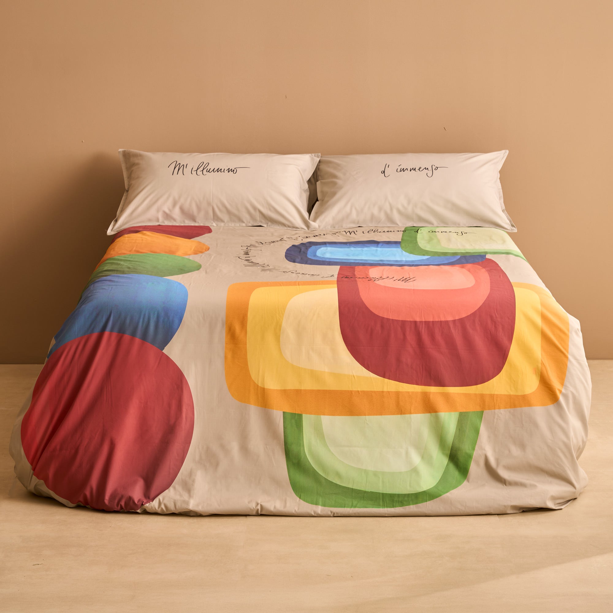 Parure Copripiumino Percalle INTRUSI D'AUTORE Vol. II Letto Moreali Tessile Casa