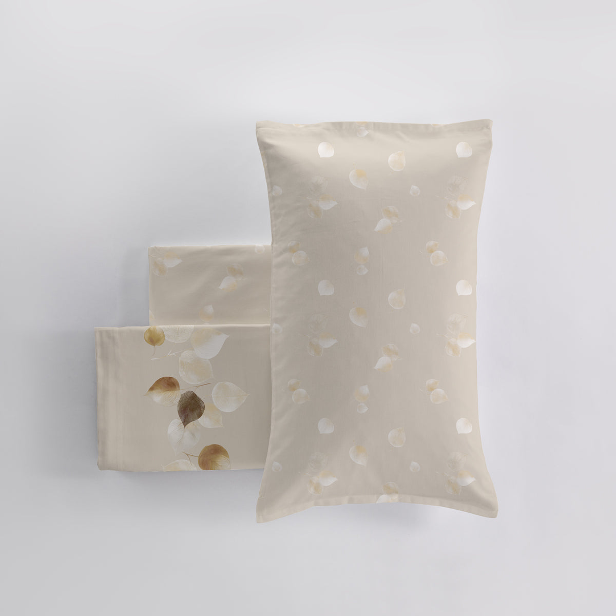 Completo Lenzuola Copriletto Madapolam LES UNIQUES 2622 Letto Cogal Matrimoniale Cognac