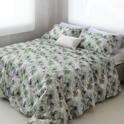 Completo Lenzuola Copriletto Madapolam LES UNIQUES 2621 Letto Cogal