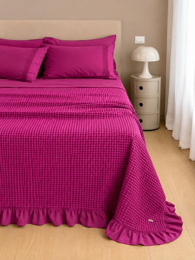 Copriletto Ape Frappa Made in Italy Letto Moreali Tessile Casa Matrimoniale 270 x 270 Orchidea