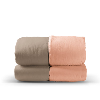 Trapunta CALDA No-Stiro Double TRECENTO Letto Moreali Tessile Casa Matrimoniale 270 x 270 Fard/Tortora