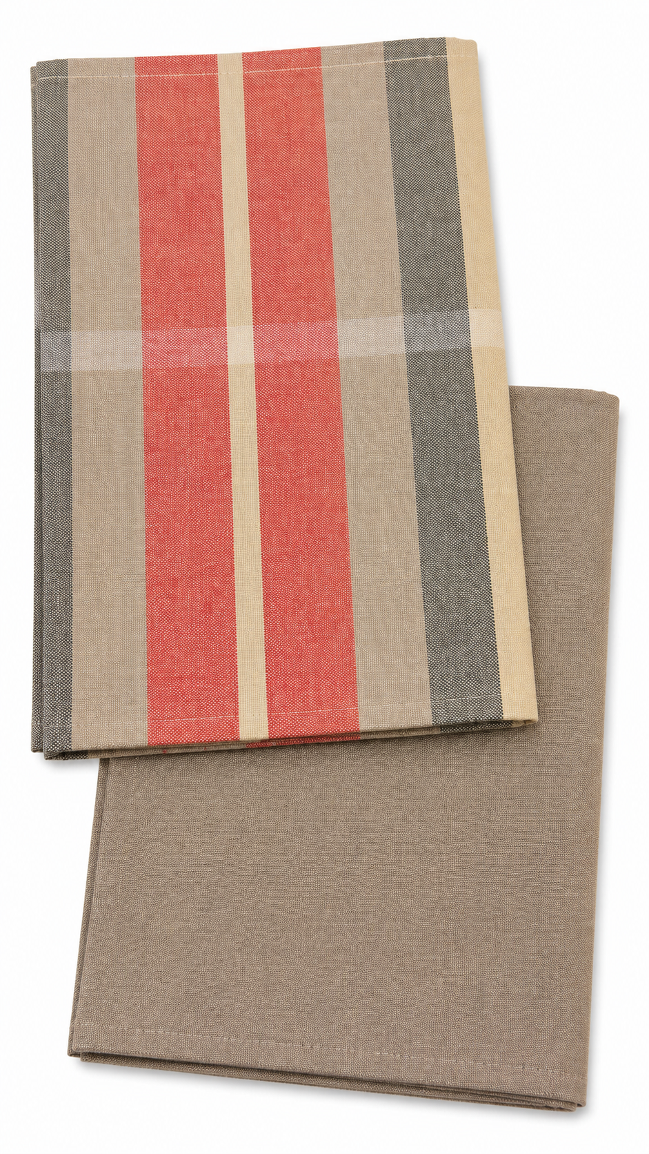 Set 2 Canovacci Tinto Filo VICTORIA + Tortora Cucina Bossi x Moreali 50 x 70 cm Tinto Filo