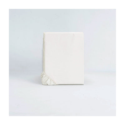 Sotto con Angoli Raso di Cotone Made in Italy Letto Moreali Tessile Casa Matrimoniale 160/180 x 200 Crema