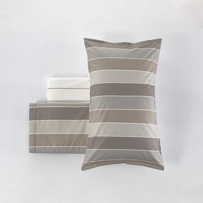 Completo Lenzuola Copriletto Rigone-Righe EASY Letto Moreali Tessile Casa Singolo Lino