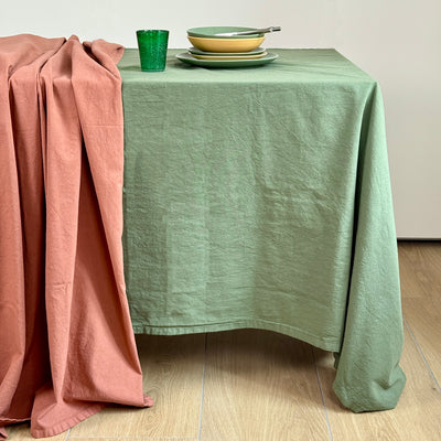 Tovaglia No-Stiro Cotone STONE Cucina Moreali Tessile Casa 150 x 180 Verde