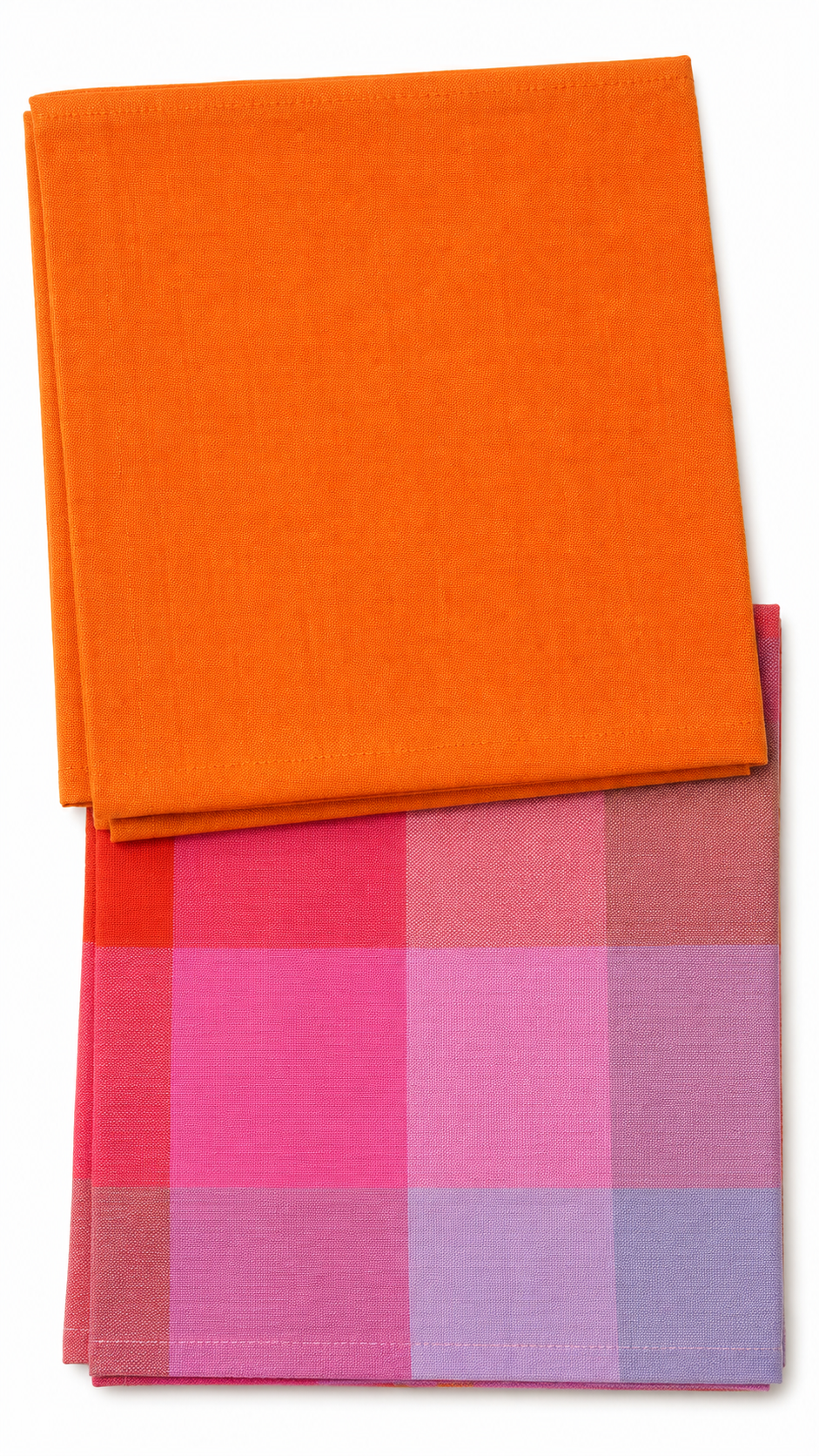 Set 2 Canovacci Tinto Filo POPPY + Arancione Cucina Bossi x Moreali 50 x 70 cm Tinto Filo