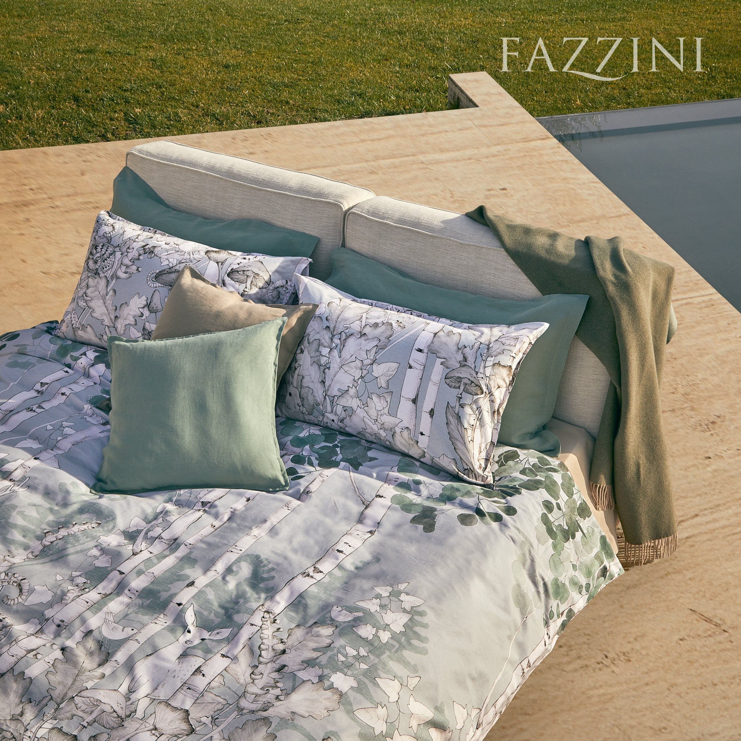 Parure Copripiumino Percalle YAMATO Letto Fazzini