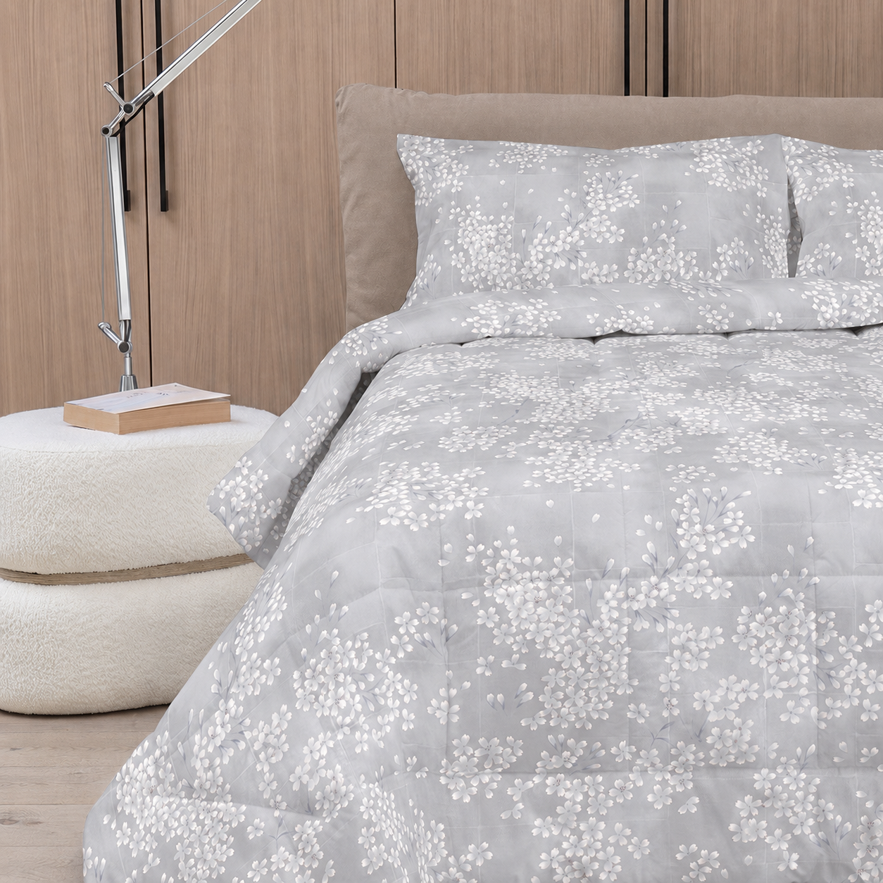 Trapunta Percalle KIMONO Letto Fazzini 270 x 270 Naturale
