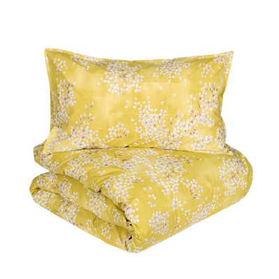 Parure Copripiumino Percalle KIMONO Letto Fazzini Singolo Giallo