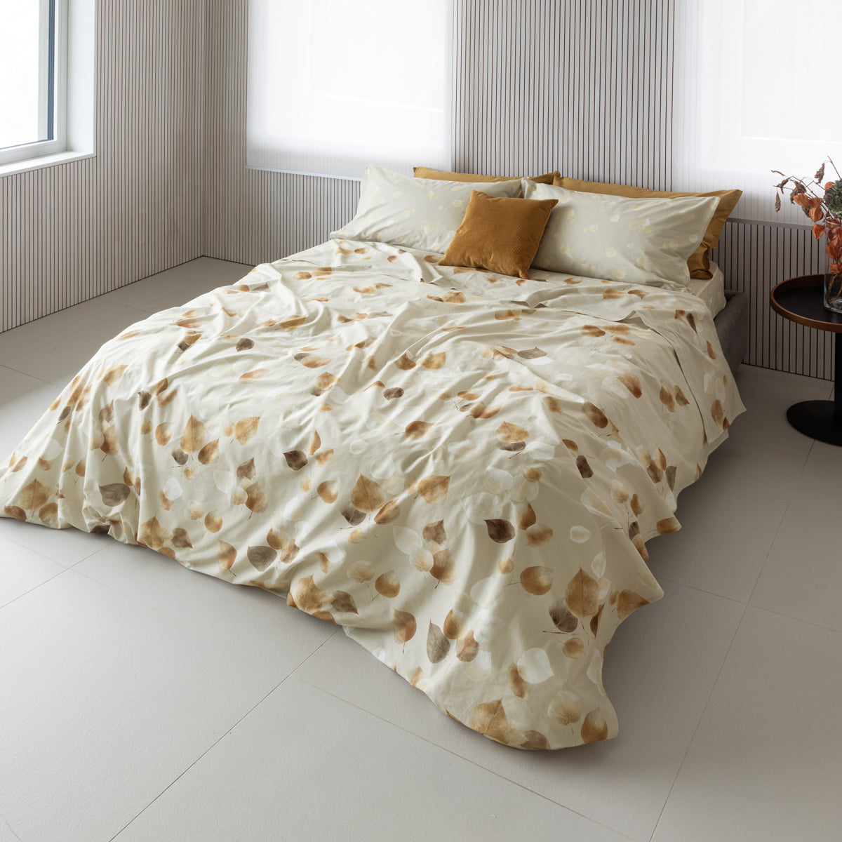 Completo Lenzuola Copriletto Madapolam LES UNIQUES 2622 Letto Cogal