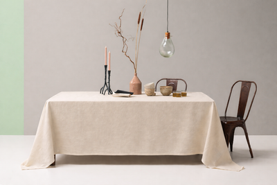 POPUP - Tovaglia Panama di Cotone MINIMAL Cucina TagHouse 150 x 230 Beige