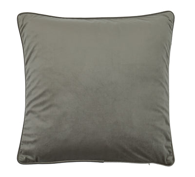 Fodera Cuscino Arredo Piping VELLUTO Made in Italy Soggiorno Moreali Tessile Casa 50 x 50 Grigio 205