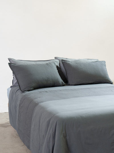 Parure Copripiumino No-Stiro Lino/Cotone NIRANO Letto Moreali Tessile Casa