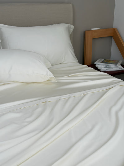 Completo Lenzuola Raso 300 Fili BAMBOO Letto Moreali Tessile Casa Matrimoniale Seta