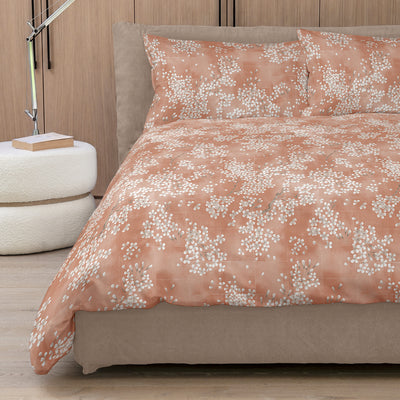 Parure Copripiumino Percalle KIMONO Letto Fazzini Matrimoniale Sandalo