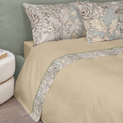 Completo Lenzuola Percalle YAMATO Letto Fazzini Matrimoniale Naturale