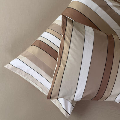 Federa Singola Cotone BAIADERA Letto Moreali Tessile Casa 50 x 80 cm Deserto