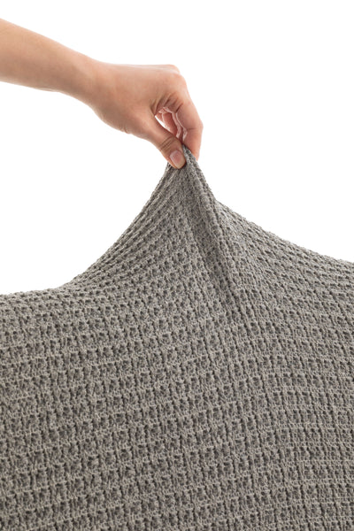 Copridivano Angolare Super-Elastico Soggiorno Belmarti Angolare Piccolo 320-480 cm Grigio