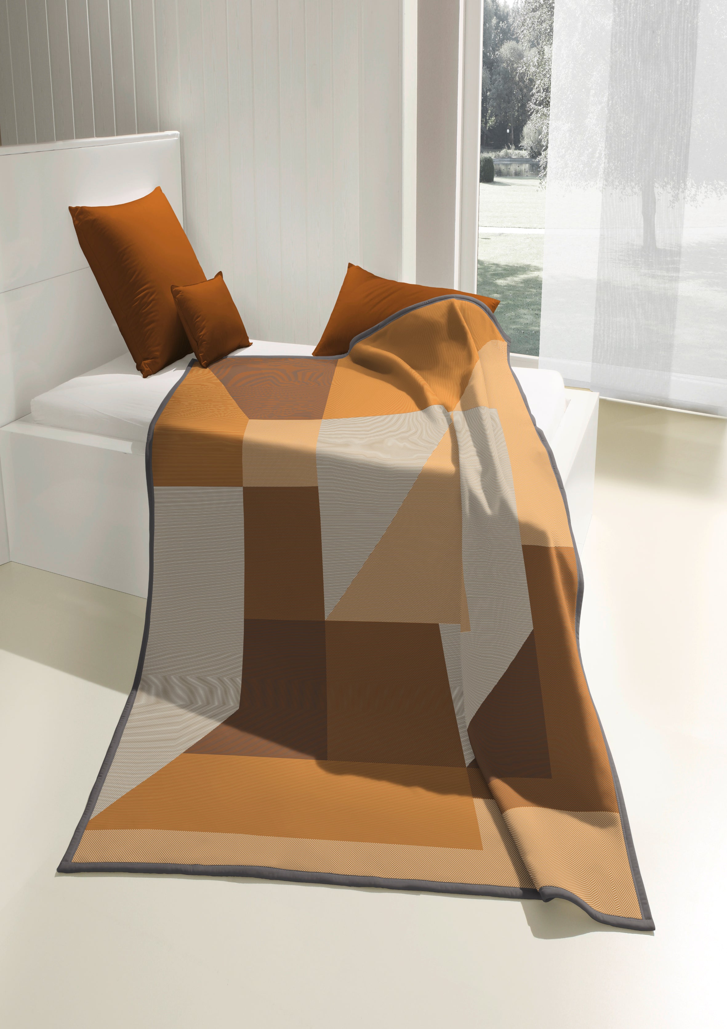 Plaid Caldo Cotone Springfield Bright Soggiorno Borbo 150 x 200 Coccio