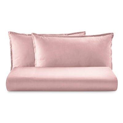 Parure Lenzuola Percalle 200TC Eterno Letto Moreali Tessile Casa Matrimoniale Rosa Tenue