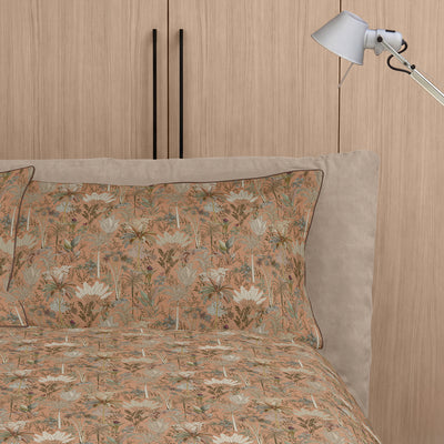 Parure Copripiumino Raso 300 Fili DRAA Letto Fazzini