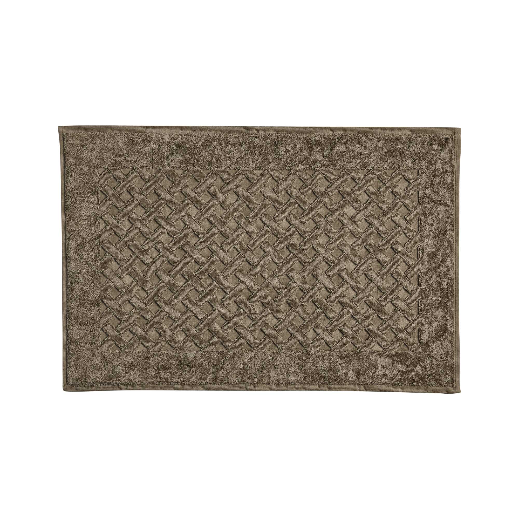 Tappeto Gommato in Spugna Intrecciata CAREZZA Bagno Moreali Tessile Casa 60 x 90 Tortora