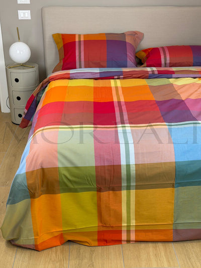 Parure Copripiumino Tinto Filo BOSSI Parrot Letto Bossi Matrimoniale Tinto Filo