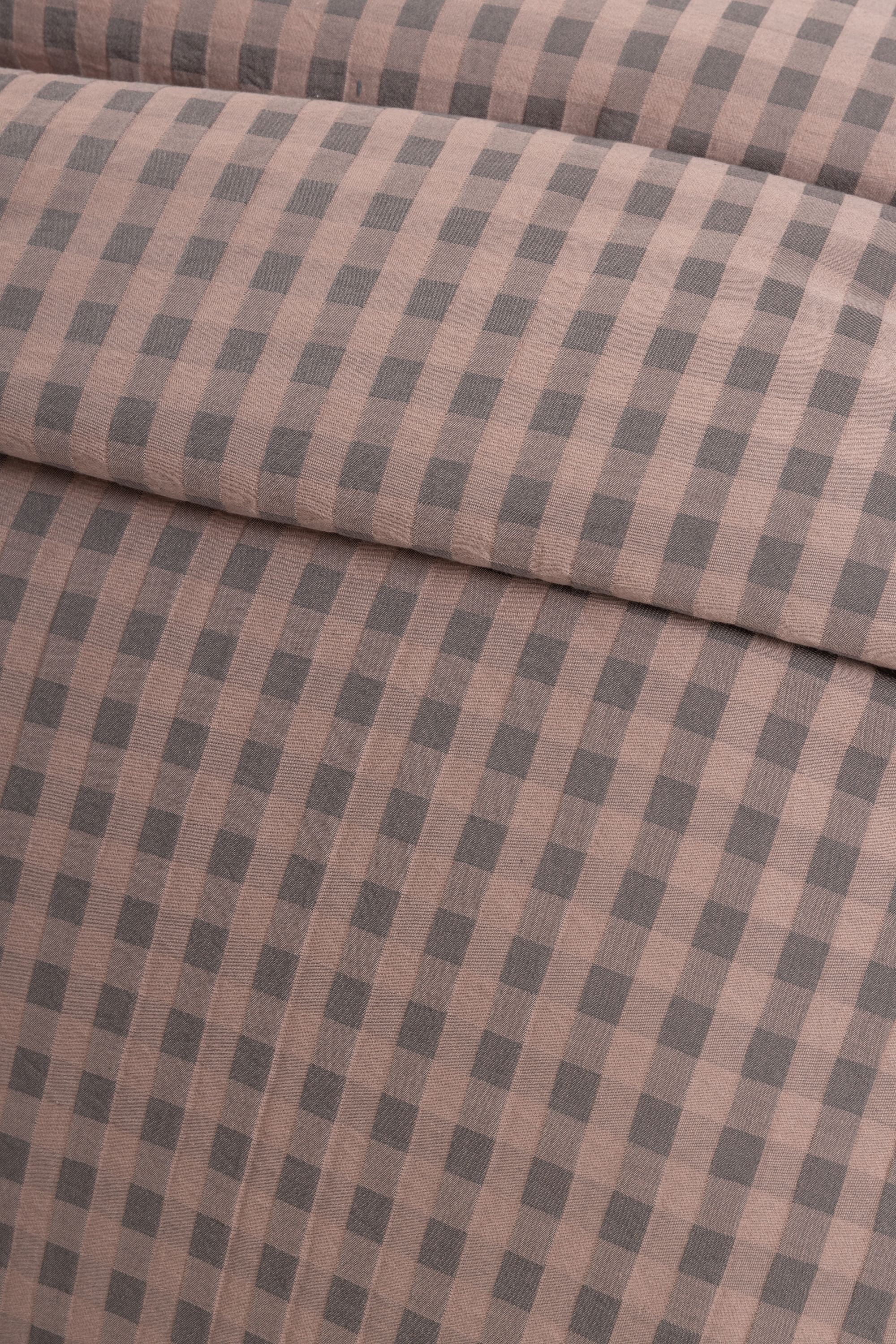 Parure Copripiumino Tinto Filo QUADRETTI Letto Sisu