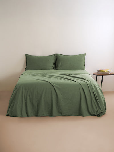 POPUP - Parure Lenzuola No-Stiro NIRANO LAB Singolo Letto Moreali Tessile Casa Singolo Verde