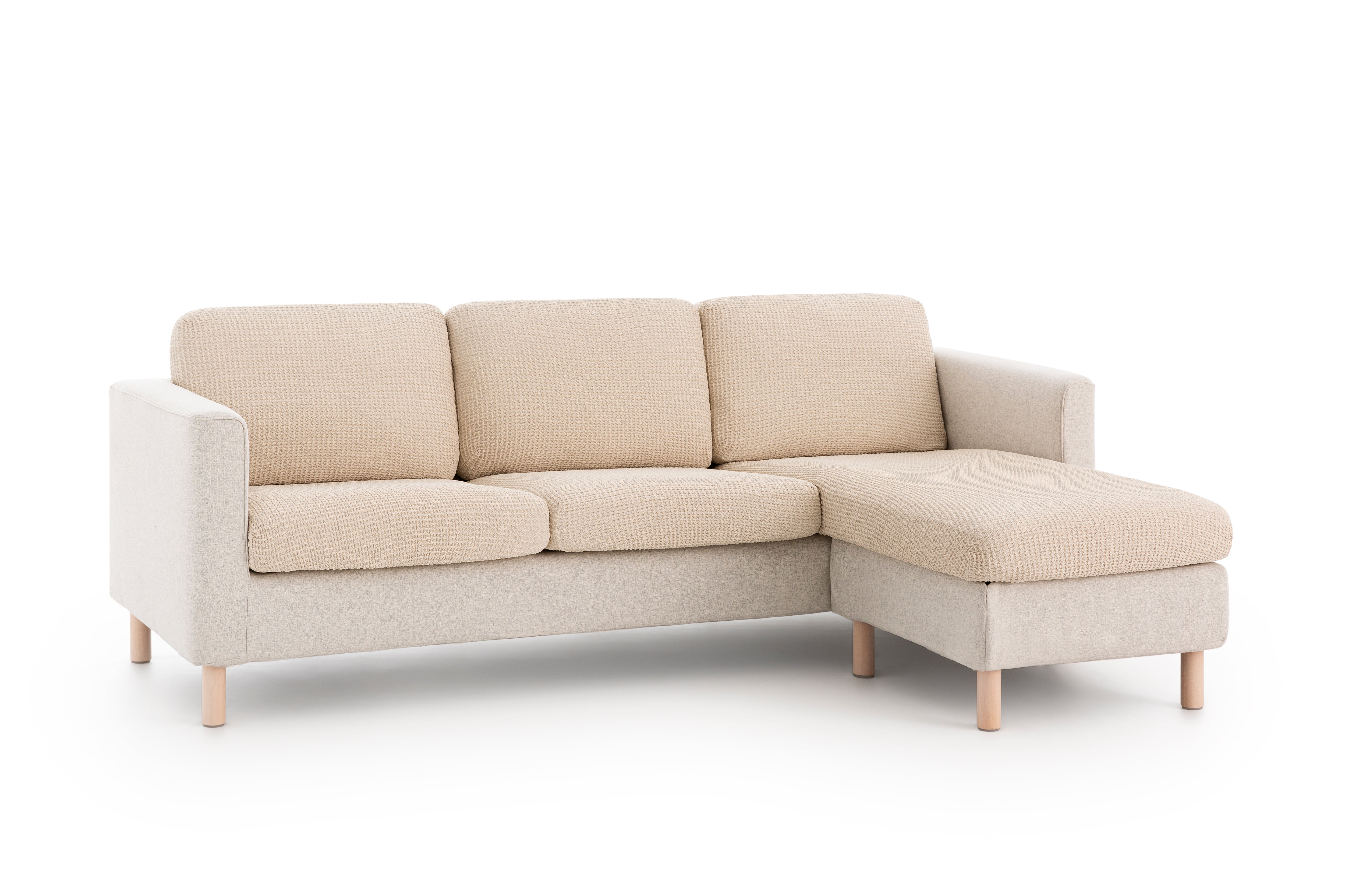 Copricuscino Nido D'ape Multi-Stretch Soggiorno Belmarti S / 50-85 x 45-65 Panna