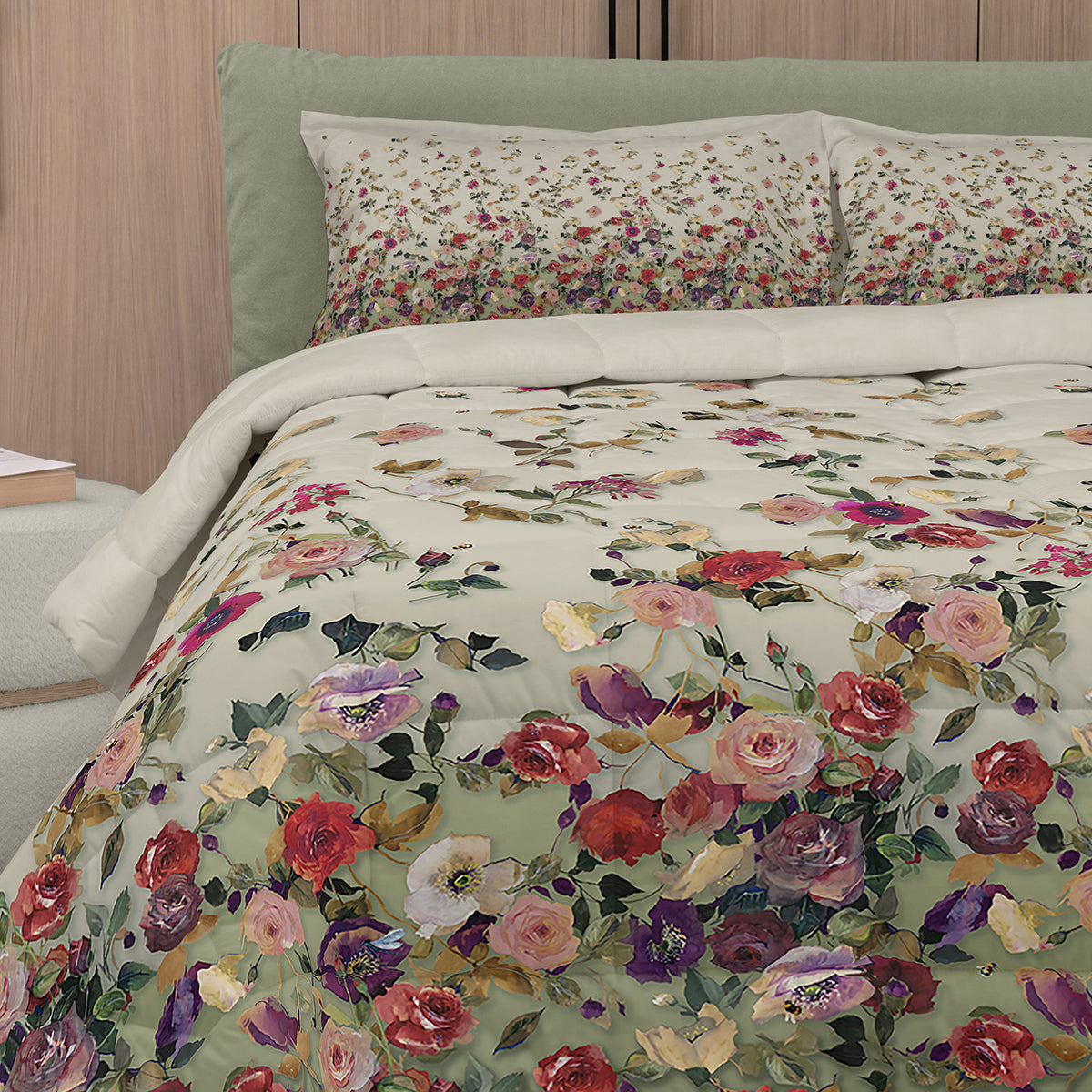Trapunta Raso 300 Fili NETTARE Letto Fazzini
