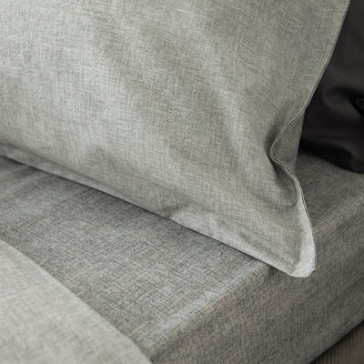 Completo Lenzuola CALDO COTONE 2627 Letto Cogal Matrimoniale Silver Grey