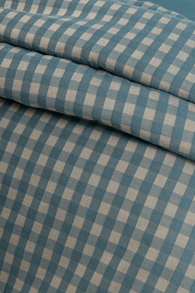 Parure Copripiumino Tinto Filo QUADRETTI Letto Sisu