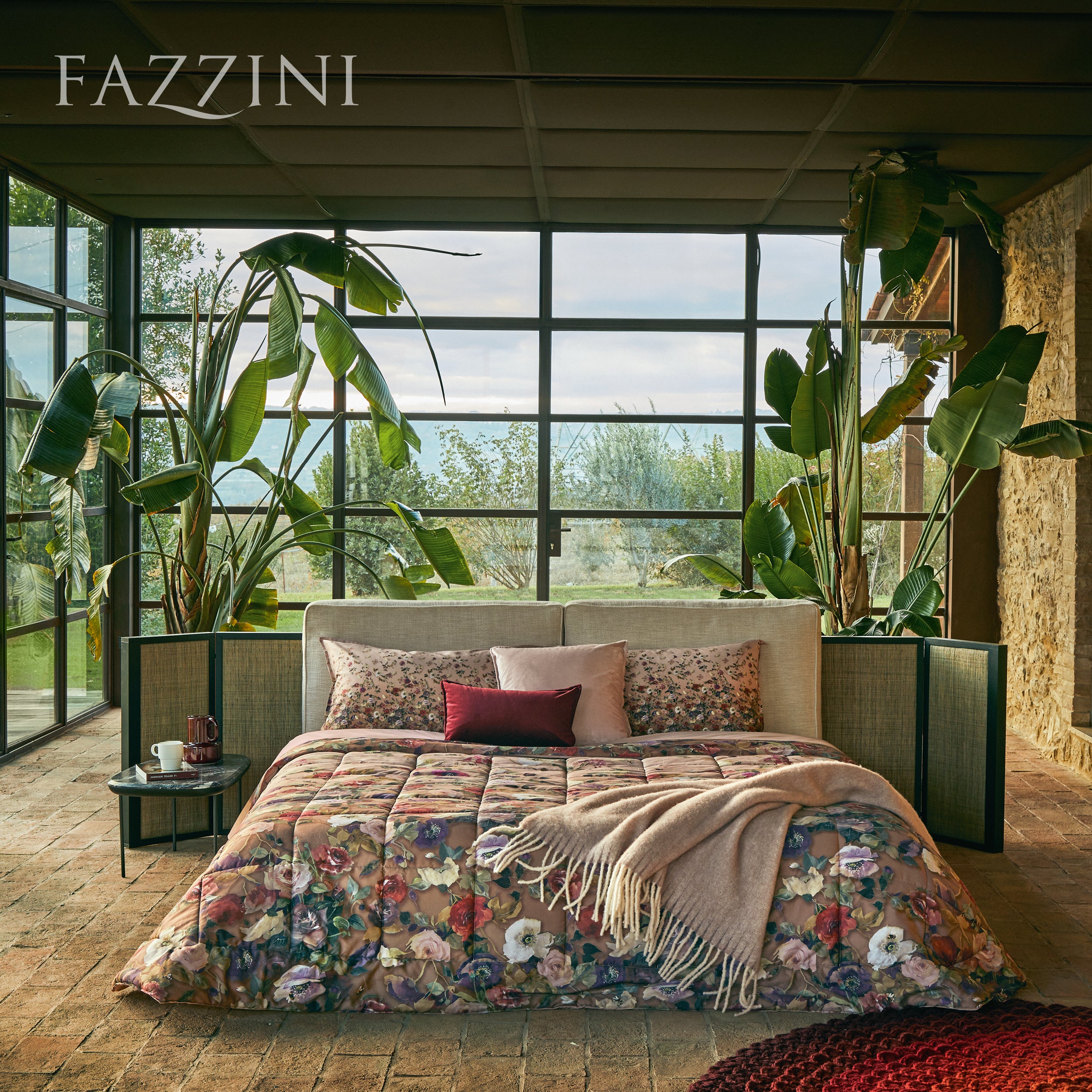 Trapunta Raso 300 Fili NETTARE Letto Fazzini