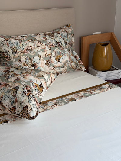 Completo Lenzuola Bordo Raso TIGER Letto Moreali Tessile Casa