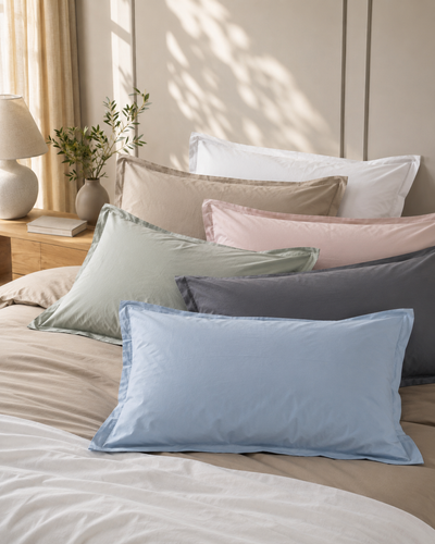 Coppia di Federe Percalle 200TC Eterno Letto Moreali Tessile Casa