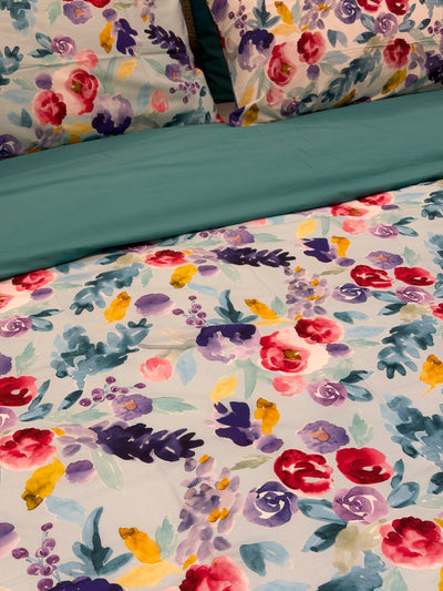 POPUP - Parure Copripiumino Percalle PETALI Letto Fazzini