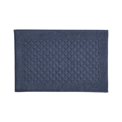Tappeto Gommato in Spugna Intrecciata CAREZZA Bagno Moreali Tessile Casa 60 x 90 Denim