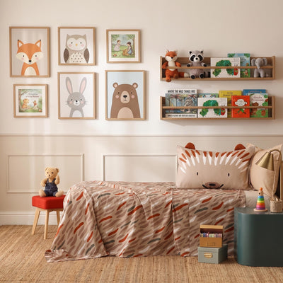 Completo Lenzuola KIDS Percalle Stampato Ciuffi Letto Riviera Singolo Deserto