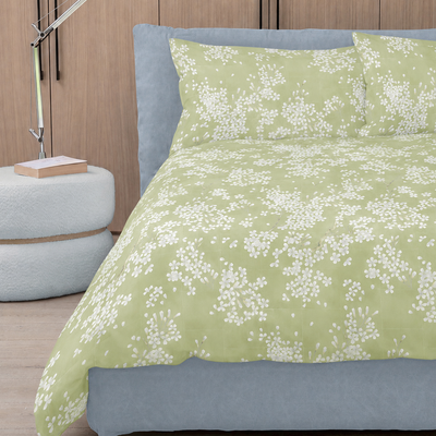 Parure Copripiumino Percalle KIMONO Letto Fazzini Piazza e Mezzo Margarita