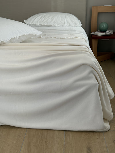 Coperta Pile Battuto ABBRACCIO Soggiorno Moreali Tessile Casa Plaid/Coperta 160 x 210 Avorio